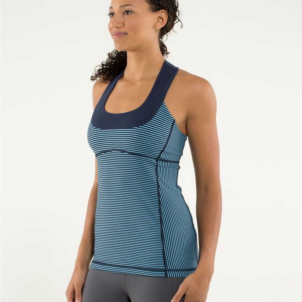 Lululemon Athletica Scoop Neck Tank Luon Light Sz 6 Racerback Workout Activewear